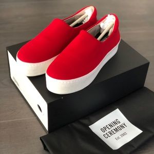 Red Opening Ceremony Cici Slip On Platform Sneaker